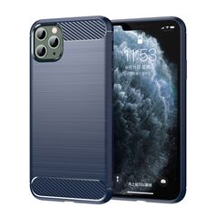 Techsuit Husa pentru iPhone 11 Pro Max - Techsuit Carbon Silicone - Blue 5949419163560 έως 12 άτοκες Δόσεις