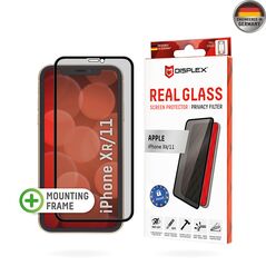 Displex Folie pentru iPhone XR / 11 - Displex Real Glass Privacy Full Cover - Black 4028778107673 έως 12 άτοκες Δόσεις