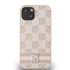 DKNY case for iPhone 15 Plus 6,7&quot; DKHCP15MPCPTSSP pink HC PU checkered pattern w printed stripes 3666339263621