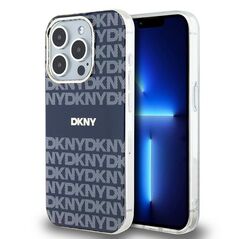 DKNY case for iPhone 15 Pro Max 6,7&quot; DKHMP15XHRHSEB beige HC Magsafe pc tpu repeat texture pattern w stripe 3666339267841