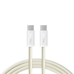 Baseus Type-C to Type-C Cable, Fast Charging 100W, 480Mbps, 2m - Baseus Dynamic 3 Series (P10367000Y11-01) - White 6932172651664 έως 12 άτοκες Δόσεις