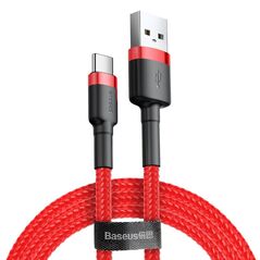 Baseus Cablu USB la Type-C, 2A, 3m - Baseus Cafule (CATKLF-U09)  - Red 6953156296336 έως 12 άτοκες Δόσεις