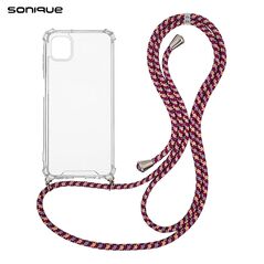 Θήκη Σιλικόνης με Κορδόνι Sonique Armor Clear Samsung Galaxy M13 4G Rainbow Μπορντό - Sonique - Rainbow Μπορντό - Galaxy M13 4G