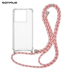 Θήκη Σιλικόνης με Κορδόνι Sonique Armor Clear Xiaomi Redmi Note 13 5G Rainbow Ροζ - Sonique - Rainbow Ροζ - Redmi Note 13 5G