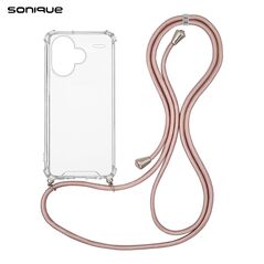 Θήκη Σιλικόνης με Κορδόνι Sonique Armor Clear Xiaomi Redmi Note 13 Pro Plus 5G Ροζ Χρυσό Σατινέ - Sonique - Ροζ Χρυσό Σατινέ - Redmi Note 13 Pro Plus 5G