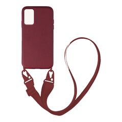 Θήκη Σιλικόνης με Strap CarryHang Sonique Xiaomi Redmi 9T Μπορντώ - Sonique - Μπορντώ - Redmi 9T