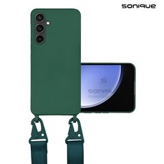 Θήκη Σιλικόνης με Strap CarryHang Sonique Samsung Galaxy S23 FE Πράσινο Σκούρο - Sonique - Πράσινο Σκούρο - Galaxy S23 FE