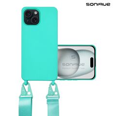 Θήκη Σιλικόνης με Strap CarryHang Sonique Apple iPhone 15 Γαλάζιο - Sonique - Γαλάζιο - iPhone 15