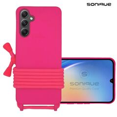 Θήκη Σιλικόνης με Κορδόνι CarryHang Sonique Samsung Galaxy A35 5G Φουξ - Sonique - Φουξ - Galaxy A35 5G