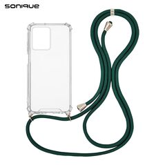Θήκη Σιλικόνης με Κορδόνι Sonique Armor Clear Xiaomi Redmi Note 12 Pro Plus Πράσινο Σκούρο - Sonique - Πράσινο Σκούρο - Redmi Note 12 Pro Plus
