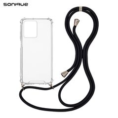 Θήκη Σιλικόνης με Κορδόνι Sonique Armor Clear Xiaomi Redmi Note 12 Pro Plus Μαύρο - Sonique - Μαύρο - Redmi Note 12 Pro Plus