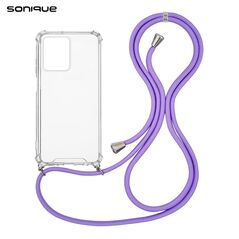 Θήκη Σιλικόνης με Κορδόνι Sonique Armor Clear Xiaomi Redmi Note 12 Pro Plus Λιλά - Sonique - Λιλά - Redmi Note 12 Pro Plus