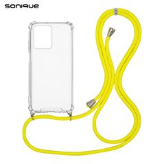 Θήκη Σιλικόνης με Κορδόνι Sonique Armor Clear Xiaomi Redmi Note 12 Pro Plus Κίτρινο - Sonique - Κίτρινο - Redmi Note 12 Pro Plus