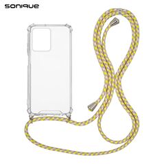 Θήκη Σιλικόνης με Κορδόνι Sonique Armor Clear Xiaomi Redmi Note 12 Pro Plus Rainbow Κίτρινο - Sonique - Rainbow Κίτρινο - Redmi Note 12 Pro Plus