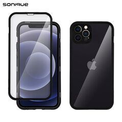 Μαγνητική Μεταλλική Θήκη 360° Full Protector Sonique για Apple iPhone 12 Μαύρο - Sonique - Μαύρο - iPhone 12