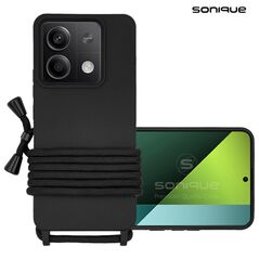 Θήκη Σιλικόνης με Κορδόνι CarryHang Sonique Xiaomi Redmi Note 13 5G Μαύρο - Sonique - Μαύρο - Redmi Note 13 5G