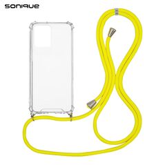 Θήκη Σιλικόνης με Κορδόνι Sonique Armor Clear Realme 8 / Realme 8 Pro Κίτρινο - Sonique - Κίτρινο - Realme 8, Realme 8 Pro