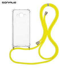 Θήκη Σιλικόνης με Κορδόνι Sonique Armor Clear Samsung Galaxy J7 (2016) Κίτρινο - Sonique - Κίτρινο - Galaxy J7 (2016)