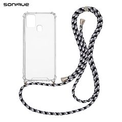 Θήκη Σιλικόνης με Κορδόνι Sonique Armor Clear Samsung Galaxy A21s Rainbow Μαύρο - Sonique - Rainbow Μαύρο - Galaxy A21s