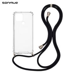 Θήκη Σιλικόνης με Κορδόνι Sonique Armor Clear Xiaomi Redmi A1 Plus / Poco C50 / Redmi A2 Plus Μαύρο - Sonique - Μαύρο - Poco C50, Redmi A1 Plus, Redmi A2 Plus