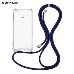 Θήκη Σιλικόνης με Κορδόνι Sonique Armor Clear Xiaomi Redmi Note 8 / Redmi Note 8 2021 Μπλε Σκούρο - Sonique - Μπλε Σκούρο - Redmi Note 8, Redmi Note 8 2021