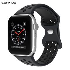 Λουράκι Σιλικόνης Sonique Sport για Apple Watch (42/44/45/49MM) Μαύρο - Sonique - Μαύρο - Λουράκια