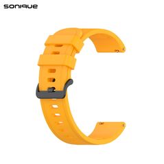 Λουράκι Σιλικόνης Soft Band Sonique 22mm για Amazfit GTR 3/ GTR 4/ GTR 47mm/GTR 3 pro/GTR 2e/GTR 2/3 Stratos/2 Stratos Πορτοκαλί Ανοιχτό - Sonique - Πορτοκαλί Ανοιχτό