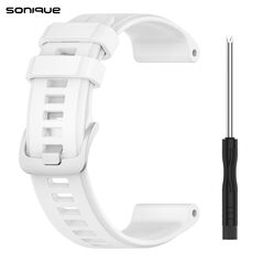 Λουράκι Σιλικόνης Soft Band Sonique για Garmin Fenix 5/5 Plus/6/6 Pro/7/Sapphire/EPIX gen2/Descent G1/forerunner 935/945/955 Λευκό - Sonique - Λευκό - Λουράκια