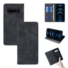 Θήκη Πορτοφόλι Vintage Magnet Wallet Sonique Samsung Galaxy S10 Plus Μαύρο - Sonique - Μαύρο - Galaxy S10 Plus - Θήκη Πορτοφόλι