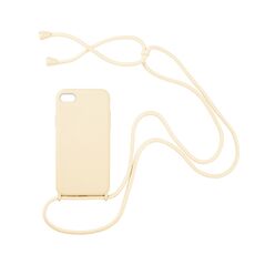 Θήκη Σιλικόνης με Κορδόνι CarryHang Sonique Apple iPhone 7 / iPhone 8 / iPhone SE 2020 / iPhone SE 2022 Μπεζ - Sonique - Μπεζ - iphone 7, iphone 8, iPhone SE 2020, iPhone SE 2022