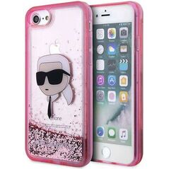 Original Case IPHONE SE 2022 / SE 2020 / 7 / 8 Karl Lagerfeld Hardcase Glitter Karl`s Head (KLHCI8LNKHCP) pink 3666339118877