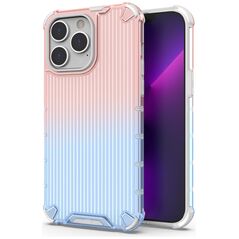 Ombre Protect Case for iPhone 14 Pro armored cover pink and blue