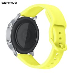 Λουράκι Σιλικόνης Universal Soft Band Sonique 20mm για Samsung, Huawei, Amazfit, Xiaomi, Honor Κίτρινο 5201101869786