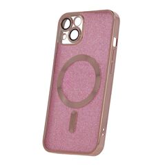 Glitter Chrome Mag - Apple iPhone 12 2020 (6.1) kameravédős, MagSafe tok pink 5900495230621