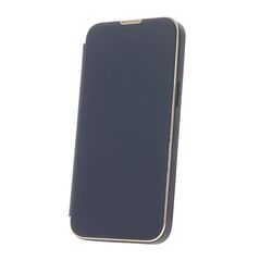 Smart Gold Frame MagSafe Apple iPhone 12 / 12 Pro 2020 (6.1) oldalra nyíló könyv tok szilikon belsővel kék 5900495141675