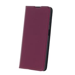 Smart Soft Samsung Galaxy S24 (2024) oldalra nyíló mágneses könyv tok szilikon belsővel burgundy 5900495755056