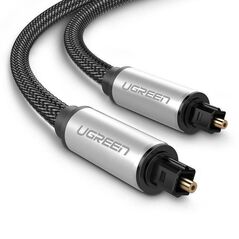 UGREEN AV108 Toslink Audio optical cable, braided aluminum, 1m (grey) 6957303815395