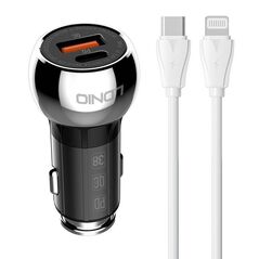 LDNIO C1 USB, USB-C Car charger + USB-C - Lightning Cable 5905316142435