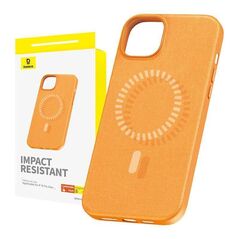 Case APPLE IPHONE 15 PRO MAX Baseus Fauxther Series MagSafe orange 6932172641283