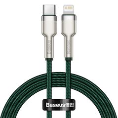 Baseus cable Cafule Metal PD USB-C - Lightning 1,0 m green 20W 6953156202092