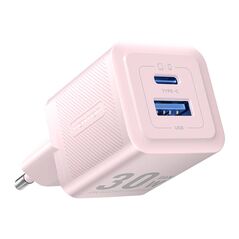 Vention Wall charger, Vention, FEQP0-EU,  USB-C + USB- A,  30W/30W, GaN (pink) 063909  FEQP0-EU έως και 12 άτοκες δόσεις 6922794782235