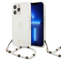 Original Case IPHONE 13 PRO Guess Hardcase White Pearl (GUHCP13LKPSWH) transparent 3666339025250