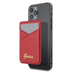 Original Case Guess Wallet Card Slot Magsafe Saffiano (GUWMSSASLRE) red 3666339006815