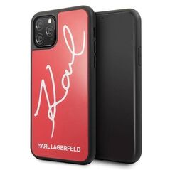 Original Case IPHONE 11 PRO Karl Lagerfeld Hard Case Signature Glitter (KLHCN58DLKSRE) red 3700740467565