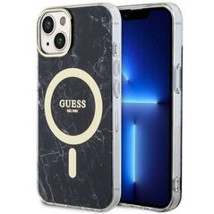 Original Case IPHONE 14 PLUS Guess Hardcase Marble Magsafe (guhmp14mpcumak) black 3666339127251