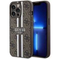 Original Case IPHONE 11 / XR Guess Hardcase 4G Printed Stripe MagSafe (GUHMN61P4RPSW) brown 3666339119713