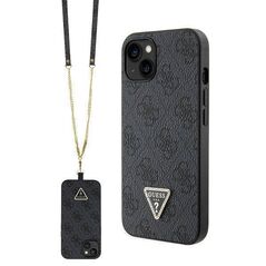 Original Case IPHONE 14 Guess Hardcase Crossbody 4G Metal Logo (GUHCP14SP4TDSCPK) black 3666339146764