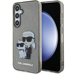 Original Case SAMSUNG GALAXY S24 Karl Lagerfeld Hardcase Glitter Karl&Choupette (KLHCS24SHNKCTGK) black 3666339242381