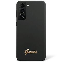 Original Case SAMSUNG GALAXY S23 ULTRA Guess Hard Case Silicone Vintage Gold Logo (GUHCS23LSLSMK) black 3666339114831