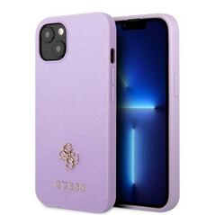 Original Case IPHONE 13 Guess Hardcase Saffiano 4G Small Metal Logo purple 3666339048051